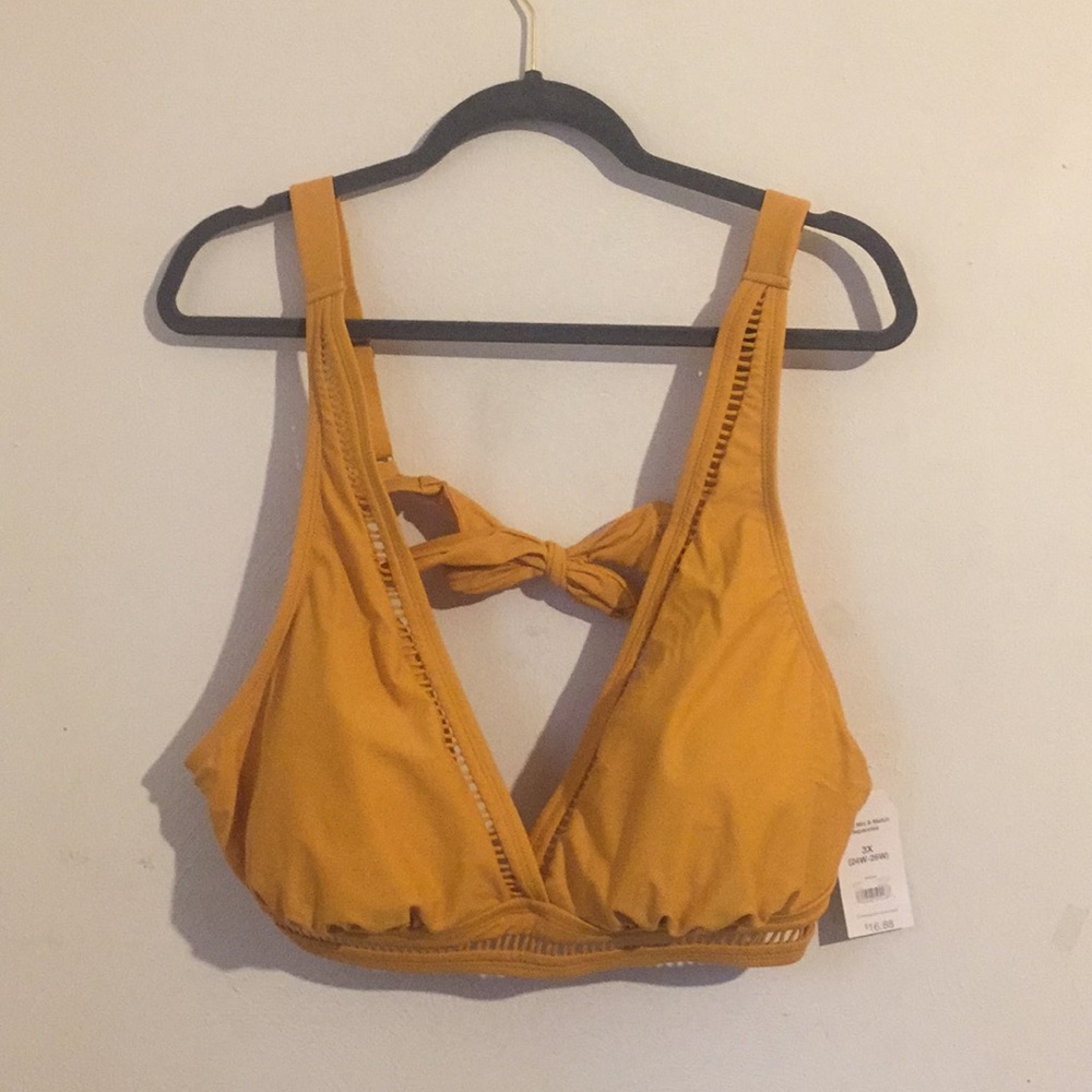 Mustard/gold Plus Size Bikini Top